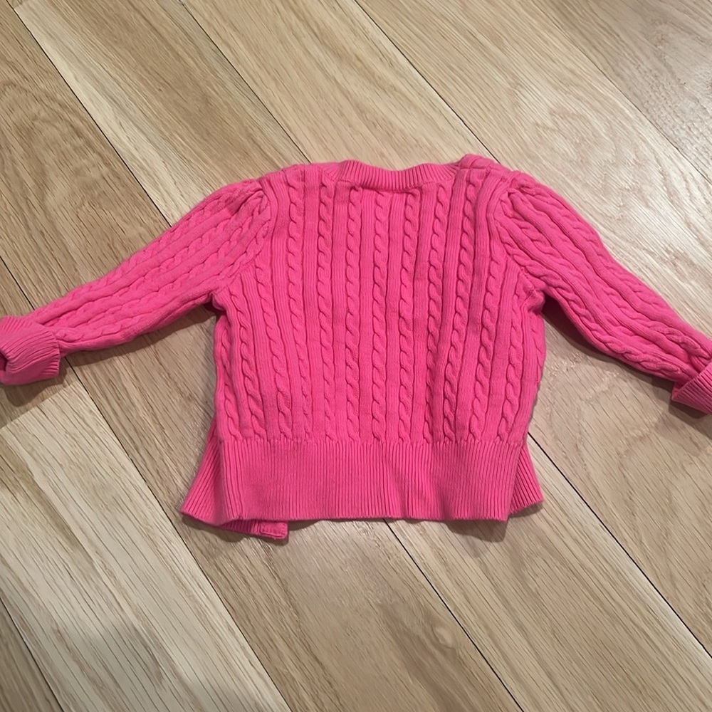 Ralph Lauren hot pink baby cardigan sweater size 9m - Picture 4 of 4